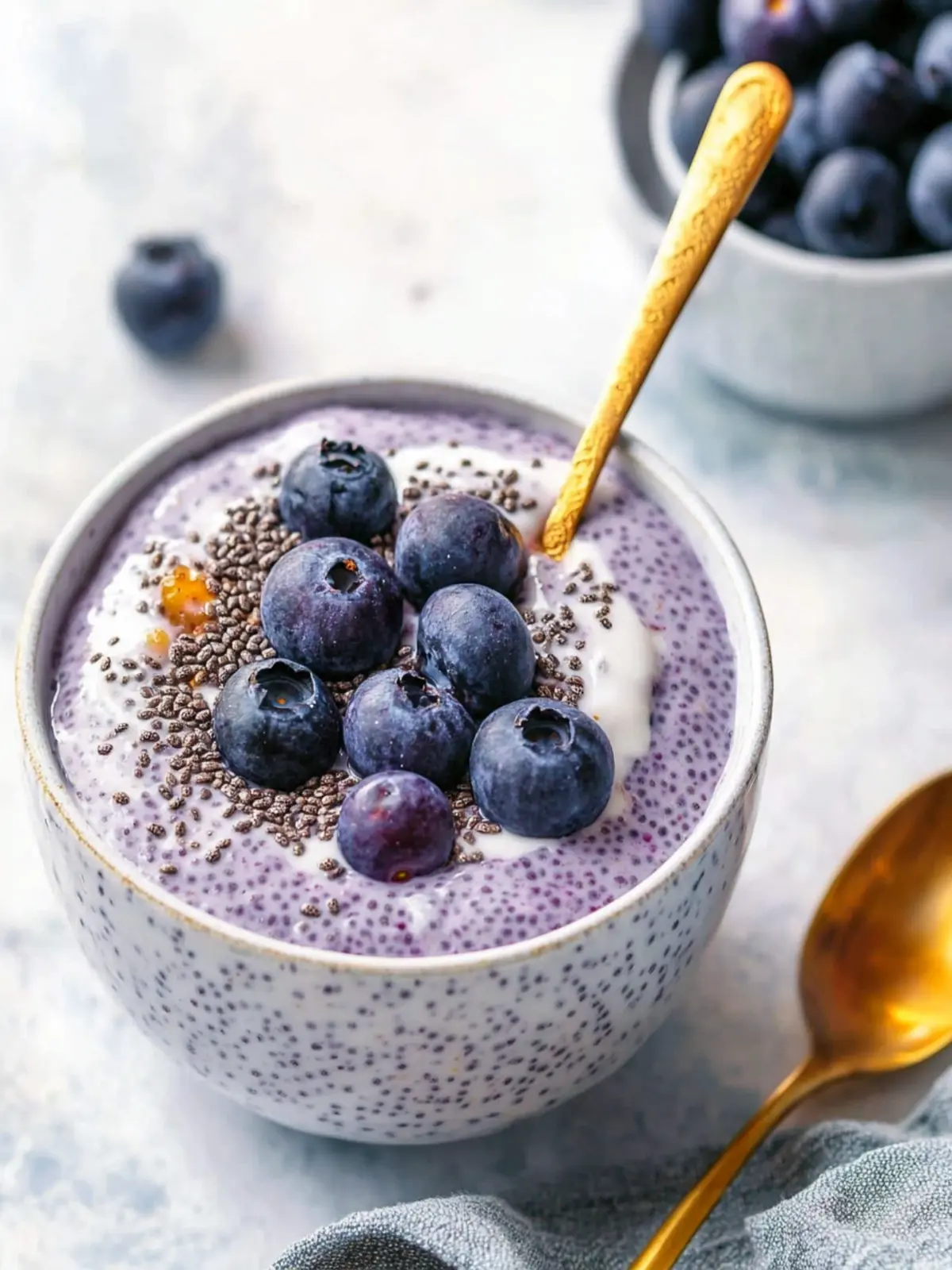 Indulge in Creamy Blueberry Chia Pudding with Greek Yogurt 2 Creamy Blueberry Chia Pudding with Greek Yogurt