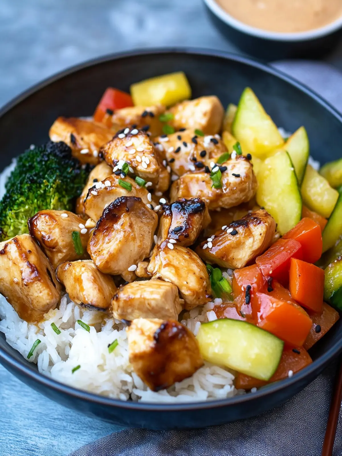 Savory Air Fryer Hibachi Chicken & Vegetables in Minutes 4 Air Fryer Hibachi Chicken & Vegetables