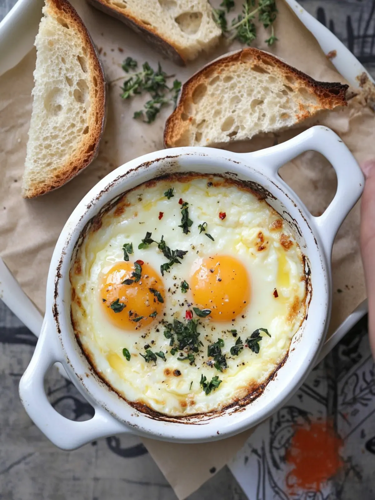 Savory French Baked Eggs in Oven for a Cozy Brunch Treat 3 French Baked Eggs in Oven (Shirred Eggs/Oeufs Cocotte)