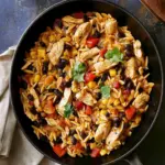 Savory Southwestern Chicken Orzo and Black Bean Skillet Joy 9 Southwestern Chicken Orzo and Black Bean Skillet