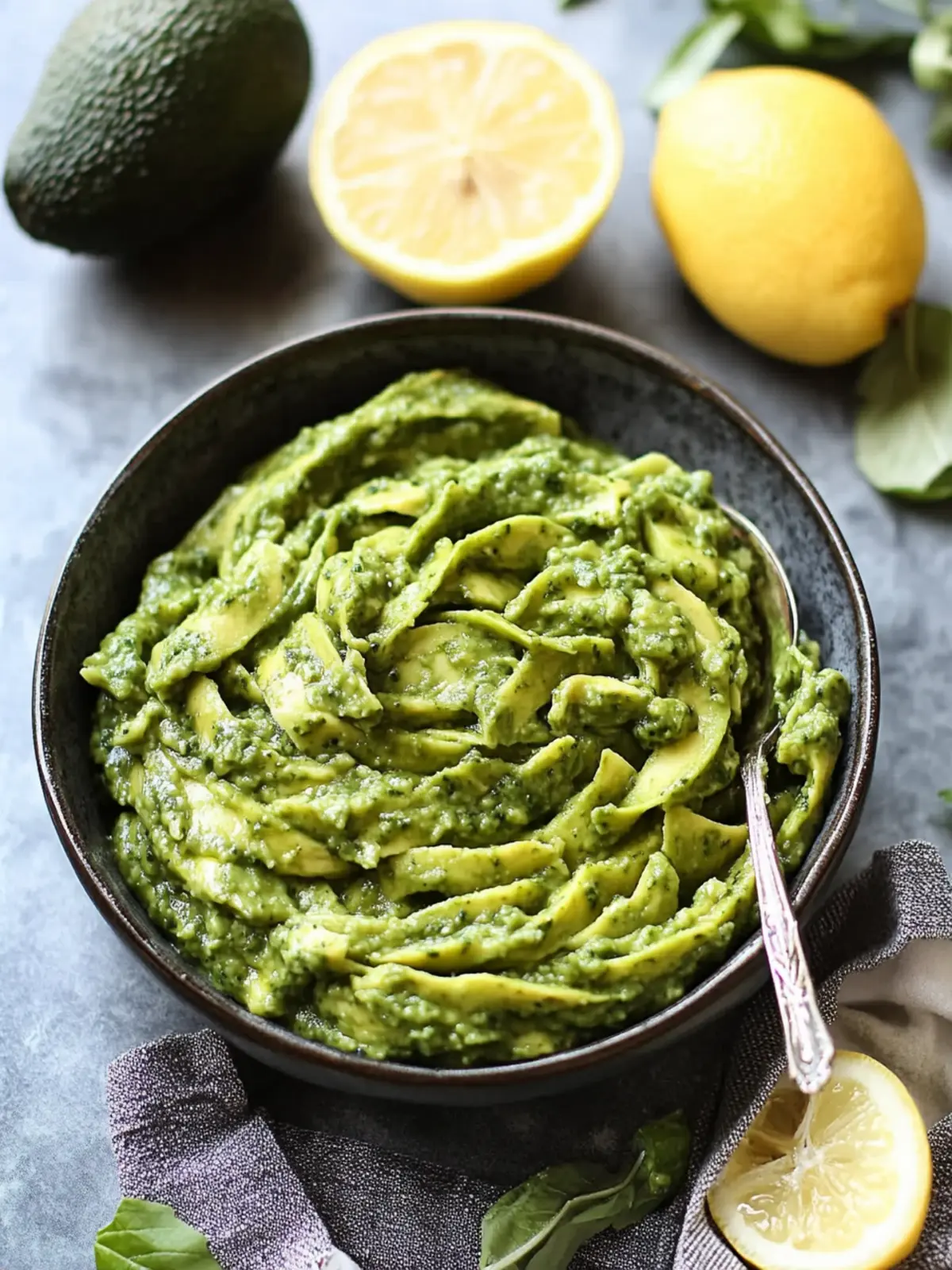 Zesty Avocado Lemon Pesto Just Right for Nut-Free Vegans 4 Avocado Lemon Pesto (Nut-Free + Vegan)