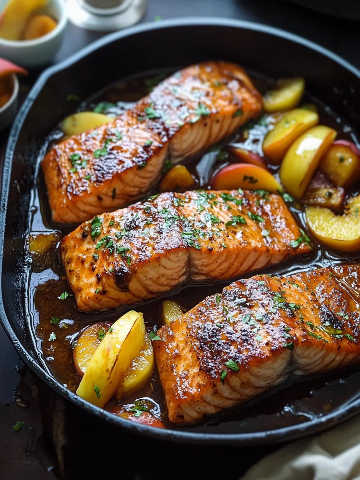 Bourbon Peach Roasted Salmon: A Sweet & Savory Delight 3 Bourbon Peach Roasted Salmon