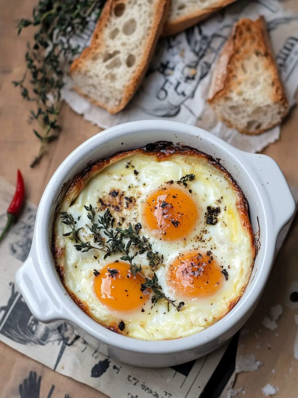 Savory French Baked Eggs in Oven for a Cozy Brunch Treat 5 French Baked Eggs in Oven (Shirred Eggs/Oeufs Cocotte)