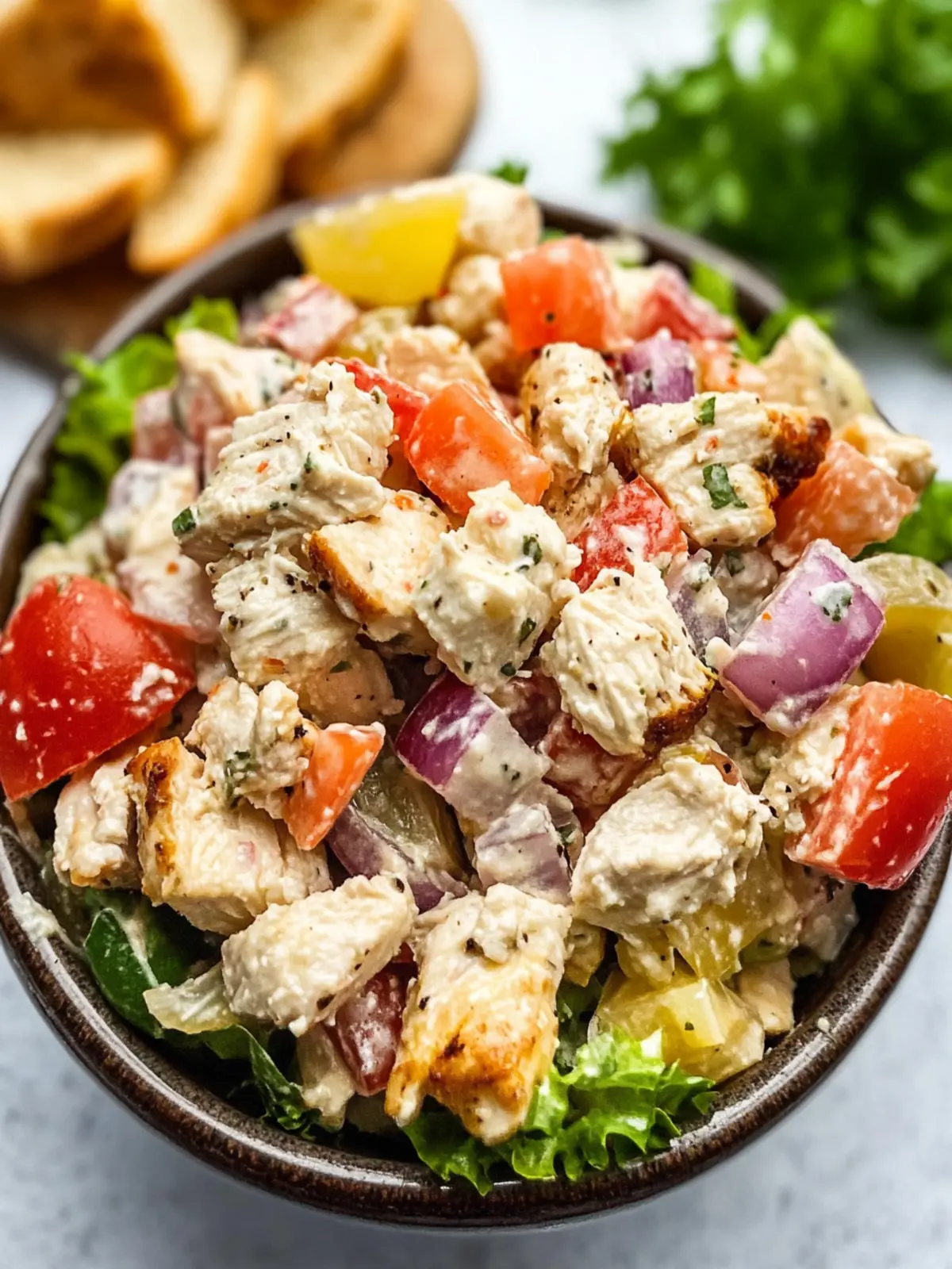 Italian Grinder Chicken Salad: Flavor-Packed Homemade Joy 4 Italian Grinder Chicken Salad