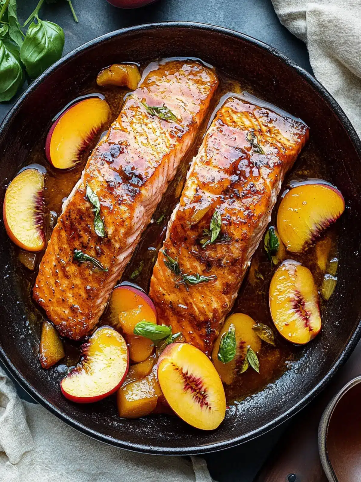 Bourbon Peach Roasted Salmon: A Sweet & Savory Delight 4 Bourbon Peach Roasted Salmon