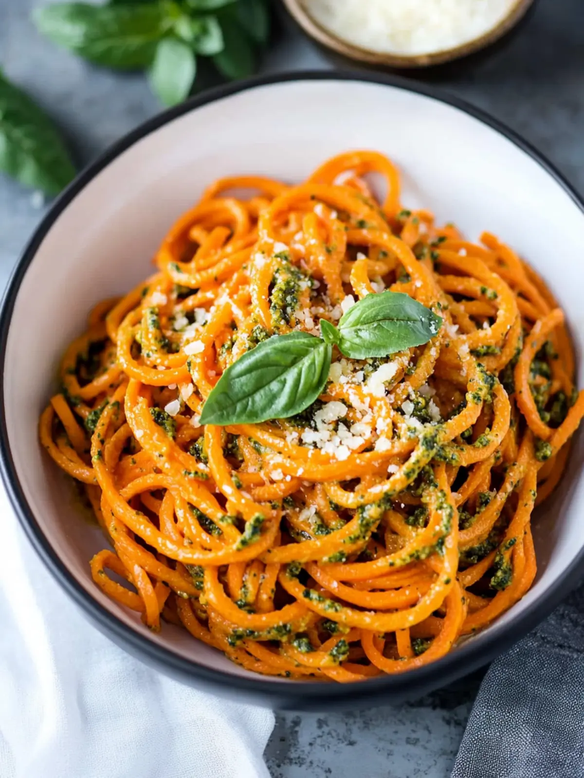 Delicious Carrot Noodles with Pesto: A Quick Flavor Boost 4 Carrot Noodles with Pesto