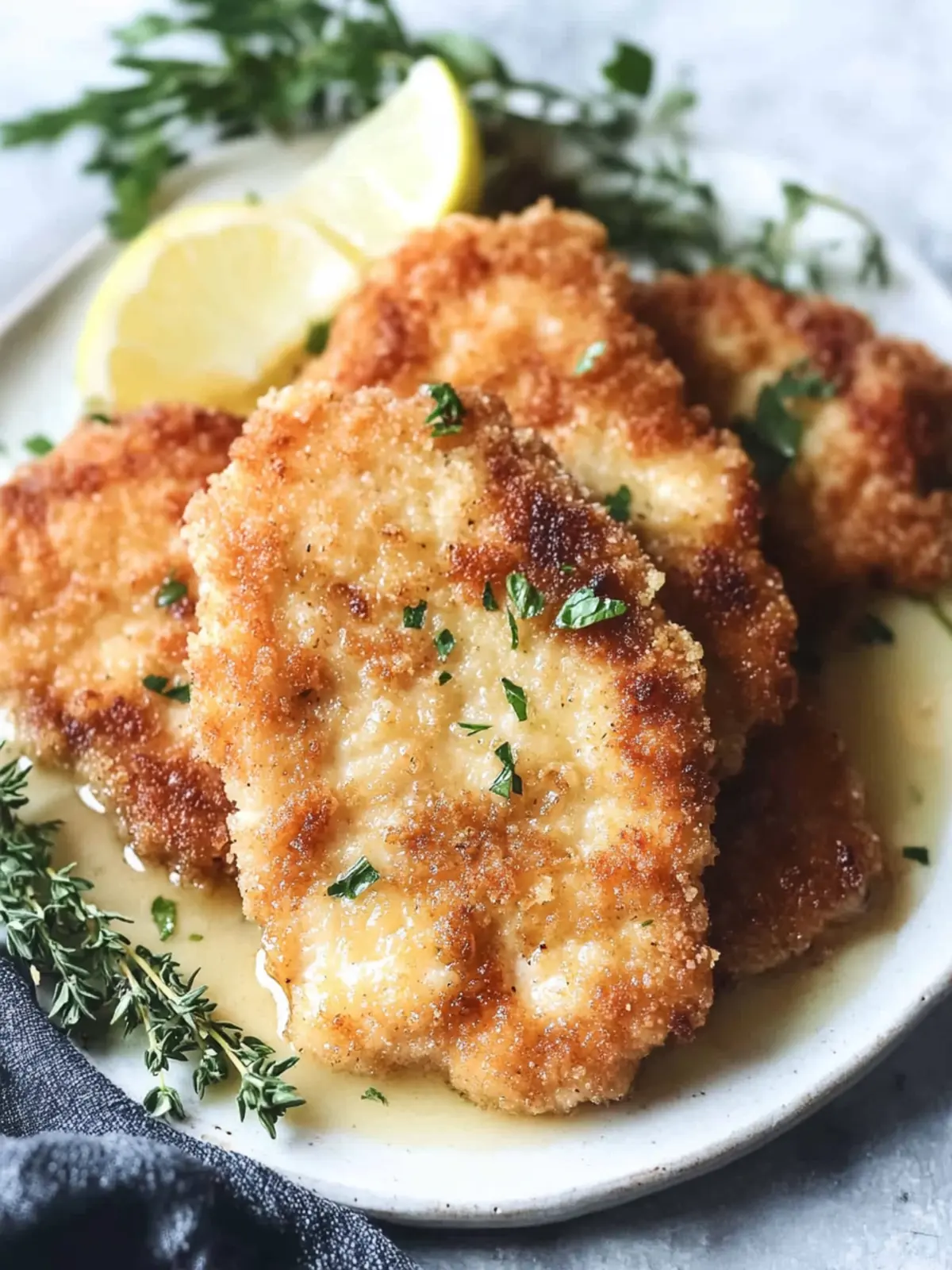 Crispy Chicken Cutlets with Zesty White Wine Sauce Delight 4 Crispy Chicken Cutlets