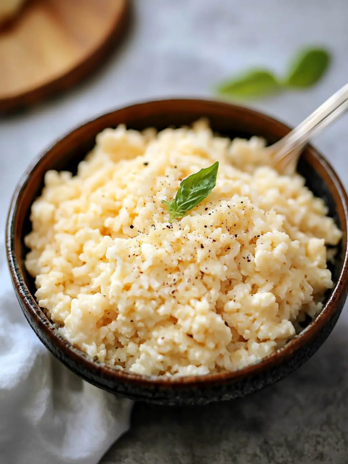 Creamy Three Cheese Cauliflower Rice Your Family Will Love 3 Three Cheese Cauliflower Rice