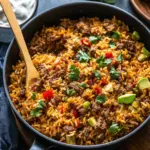 One Pot Cheesy Cajun Beef Rice for Cozy Nights In 2 One Pot Cheesy Cajun Beef Rice