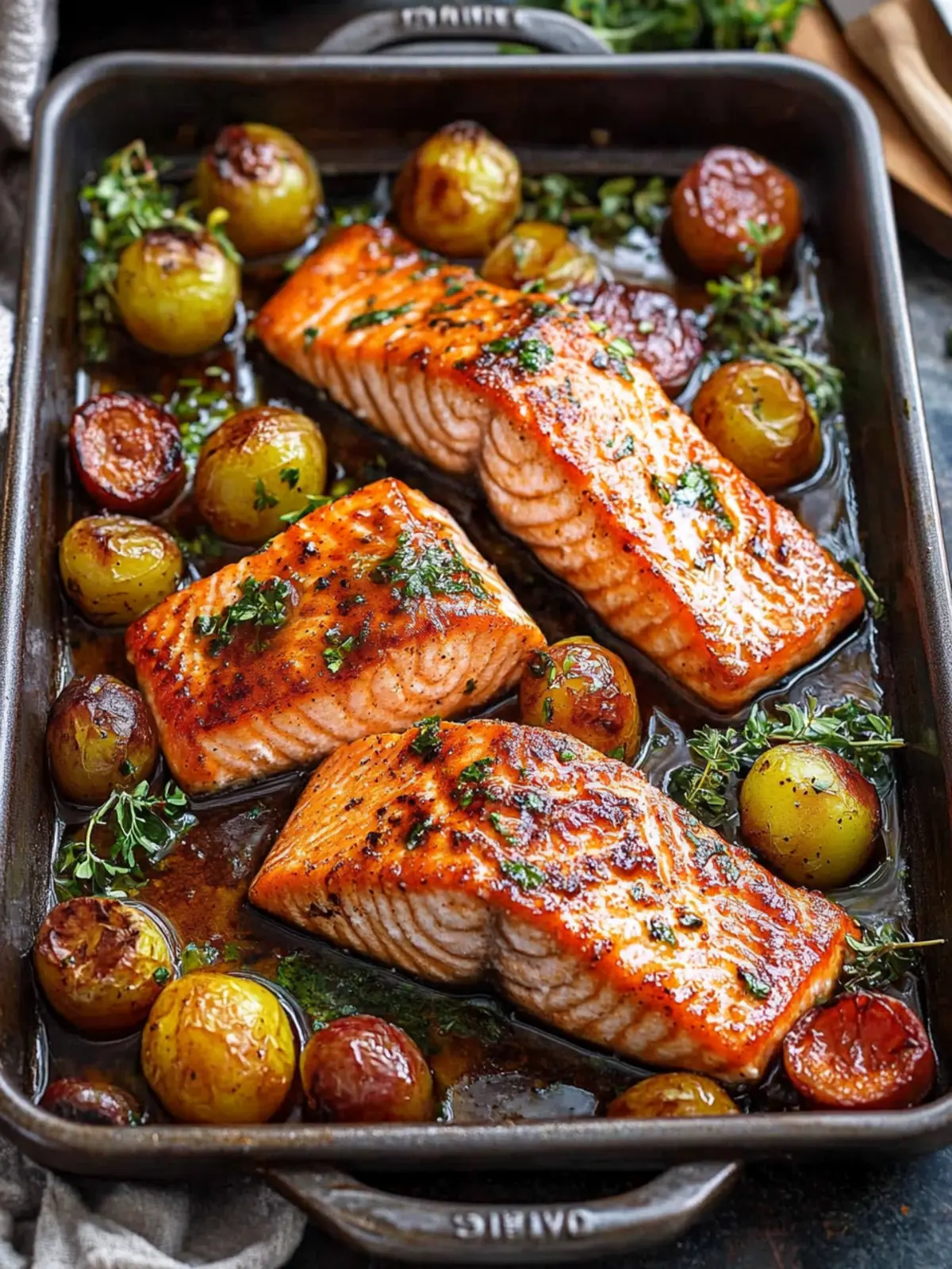 One-Pan Maple Glazed Salmon with Veggies in 30 Minutes 5 One-Pan Maple Glazed Salmon