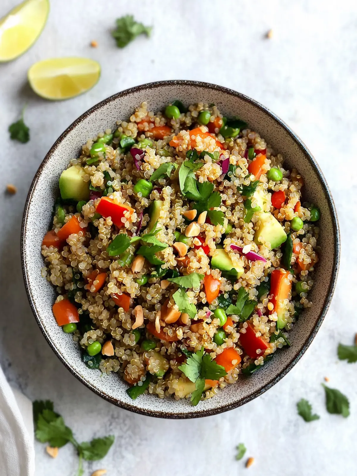 Vegan Thai Quinoa Salad with Zesty Peanut Dressing Bliss 3 Vegan Thai Quinoa Salad