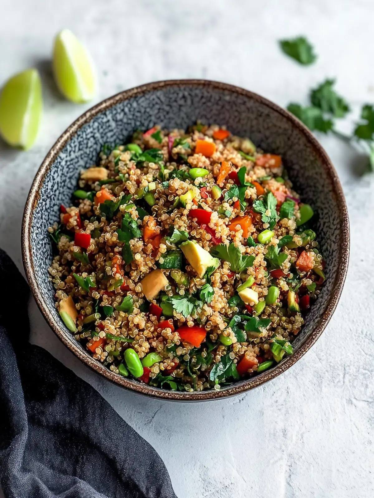 Vegan Thai Quinoa Salad with Zesty Peanut Dressing Bliss 5 Vegan Thai Quinoa Salad