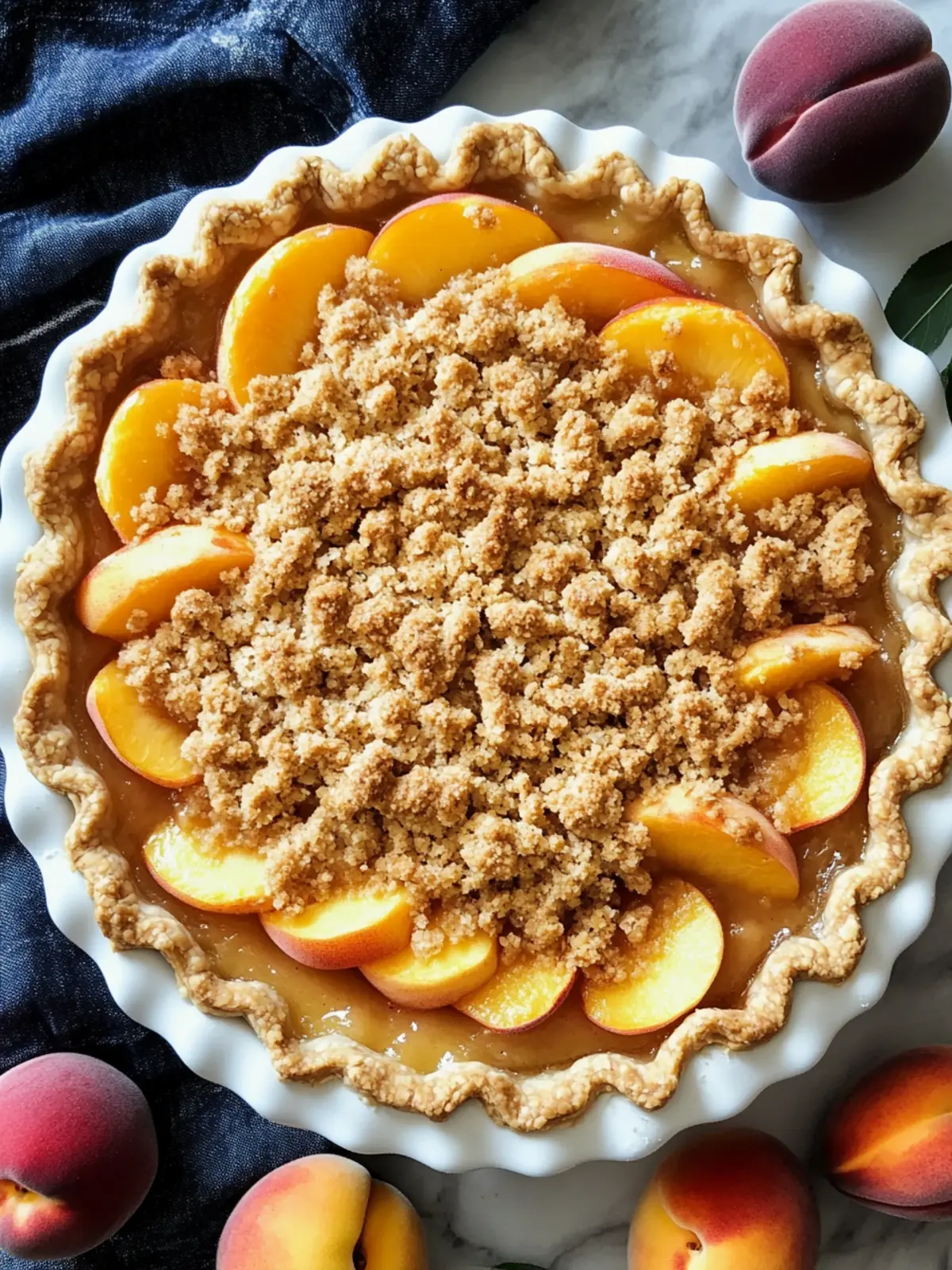 Irresistibly Easy Peach Crumble Pie With Streusel Delight 4 Easy Peach Crumble Pie With Streusel