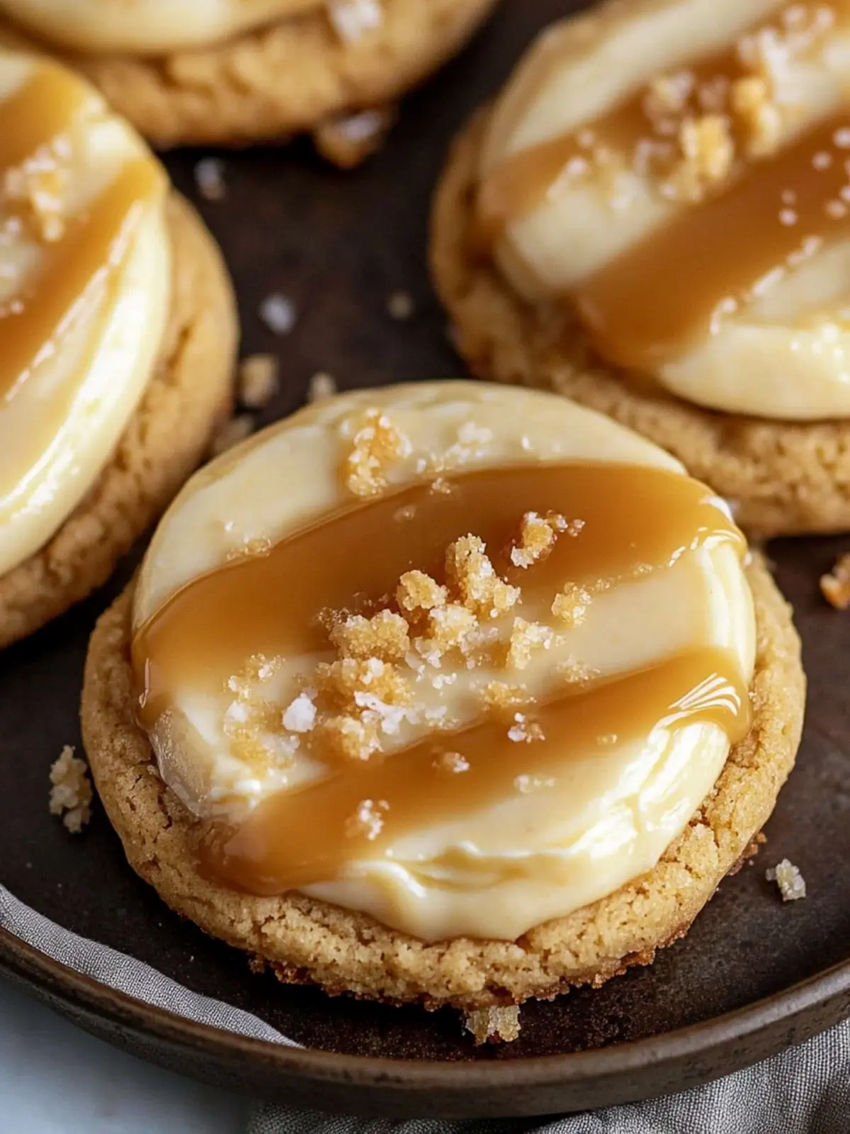 Irresistible Copycat Crumbl Salted Caramel Cheesecake Cookies 3 Copycat Crumbl Salted Caramel Cheesecake Cookies