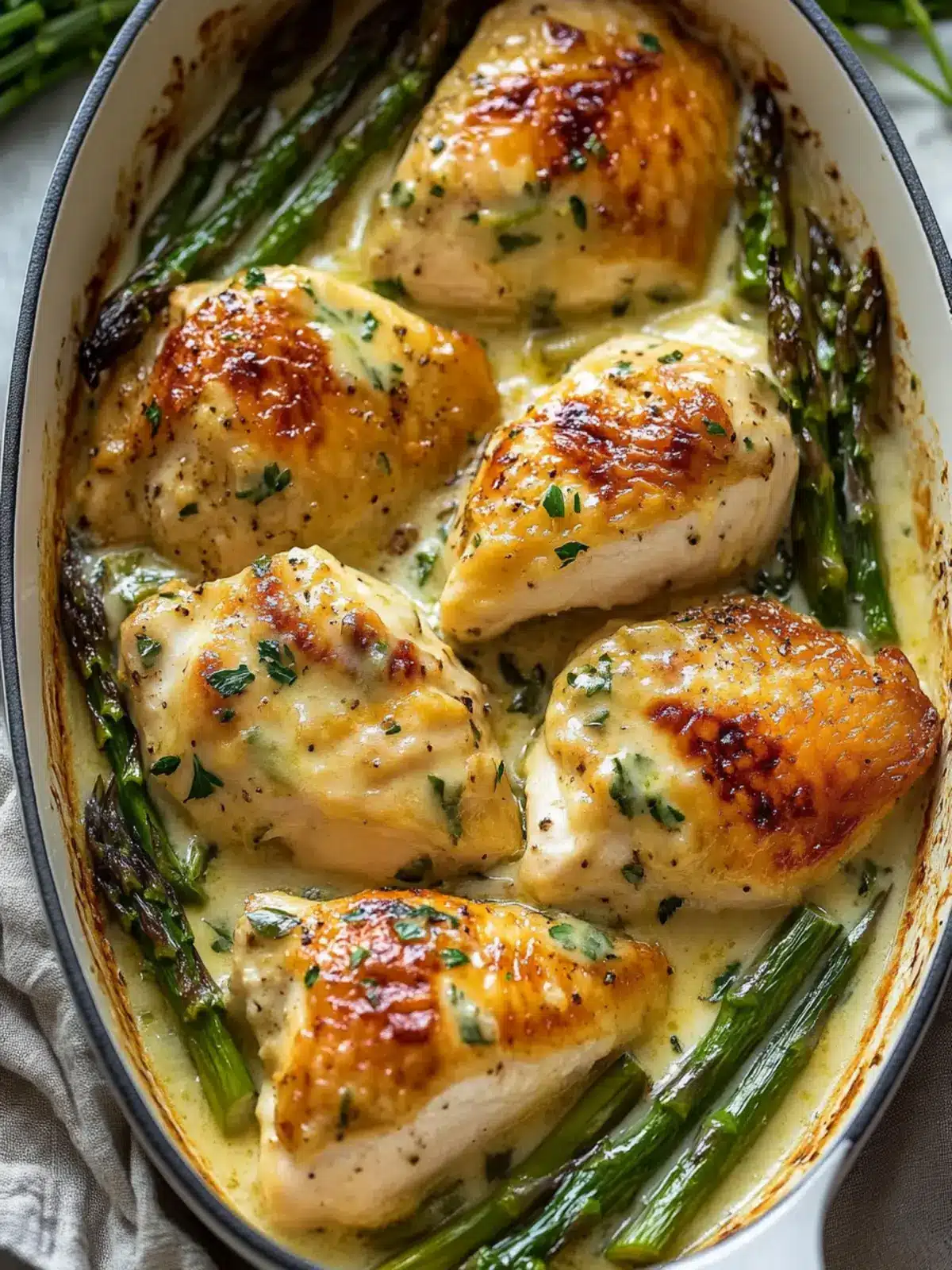 Irresistibly Creamy Baked Chicken and Asparagus Delight 3 Creamy Baked Chicken and Asparagus
