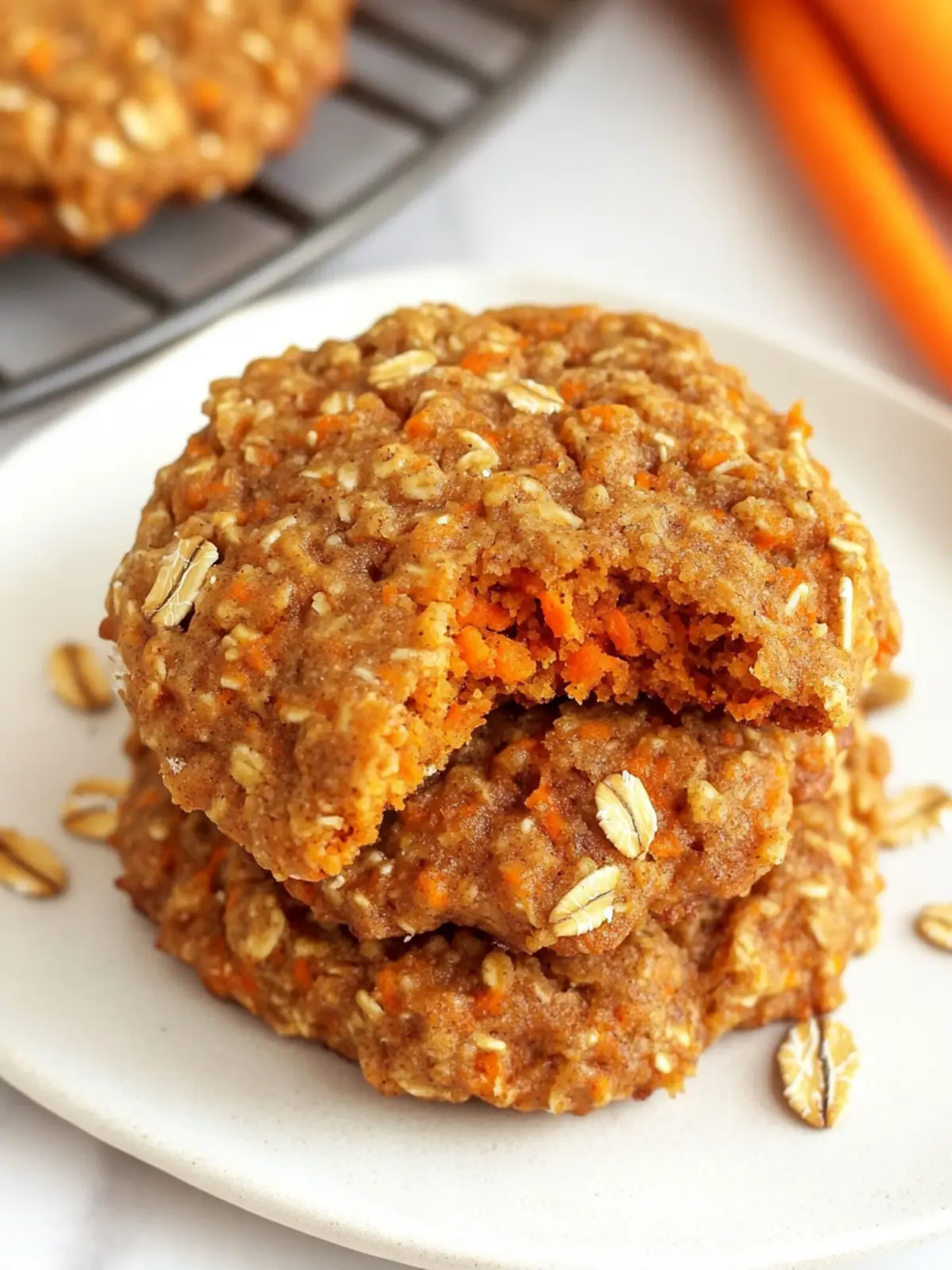 Healthy Carrot Cake Oatmeal Cookies for Guilt-Free Indulgence 2 Healthy Carrot Cake Oatmeal Cookies