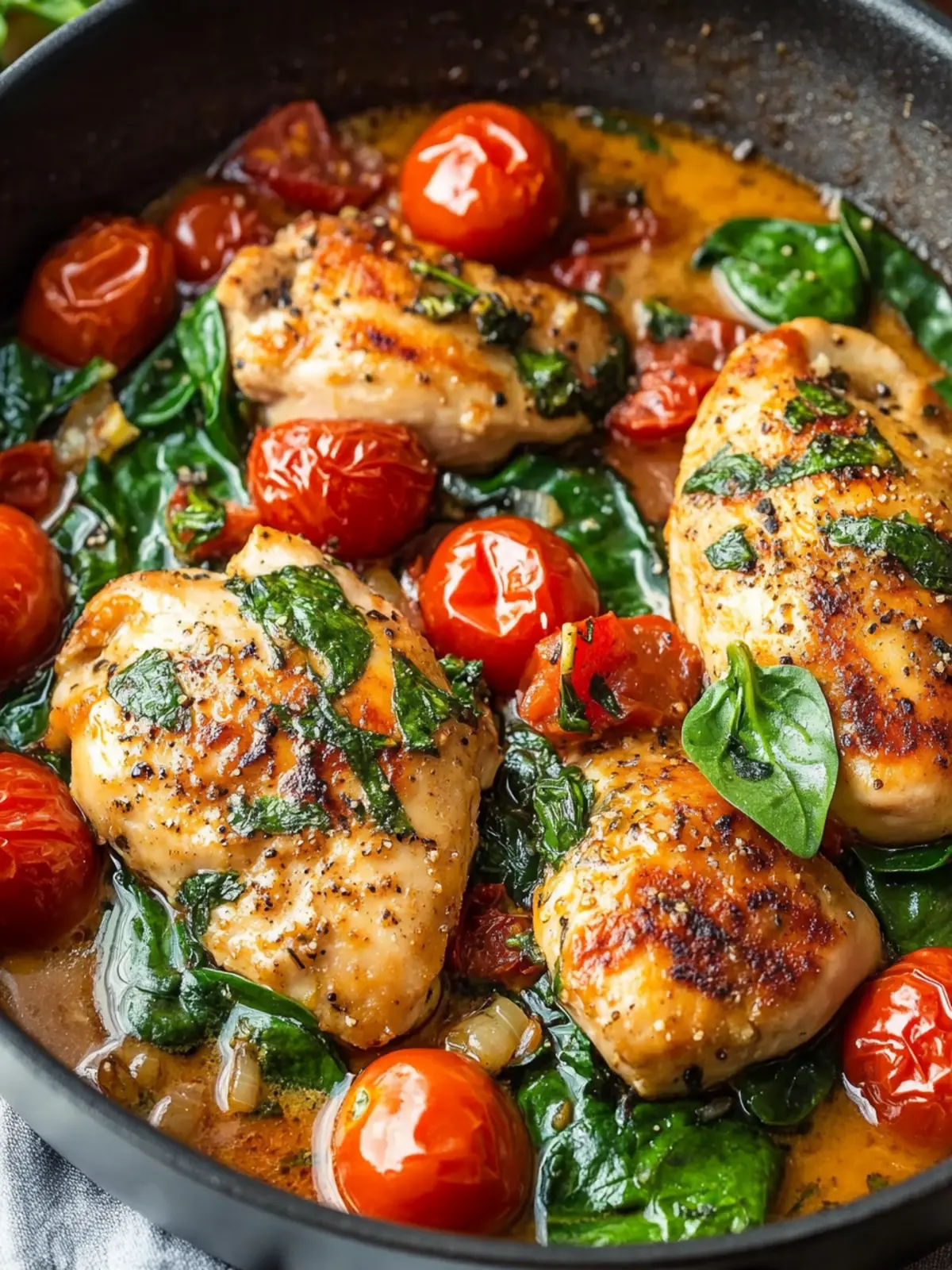 Savor This Tomato Spinach White Wine Chicken in Minutes 3 Tomato Spinach White Wine Chicken