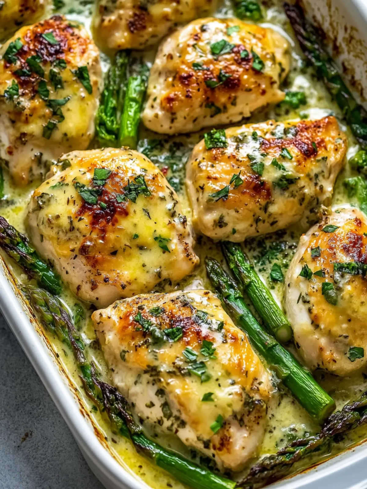 Irresistibly Creamy Baked Chicken and Asparagus Delight 2 Creamy Baked Chicken and Asparagus