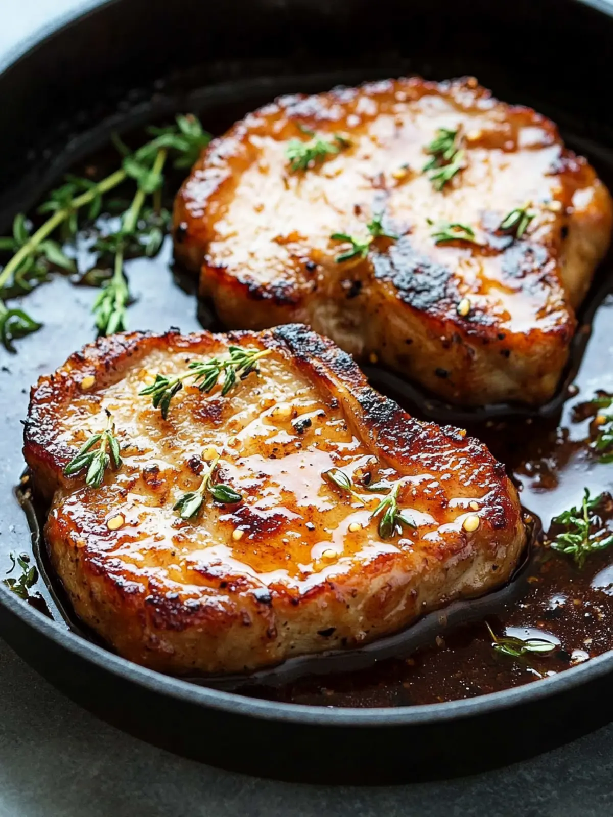 Sweet and Savory Boneless Pork Chops with Honey Garlic Bliss 2 Boneless Pork Chops
