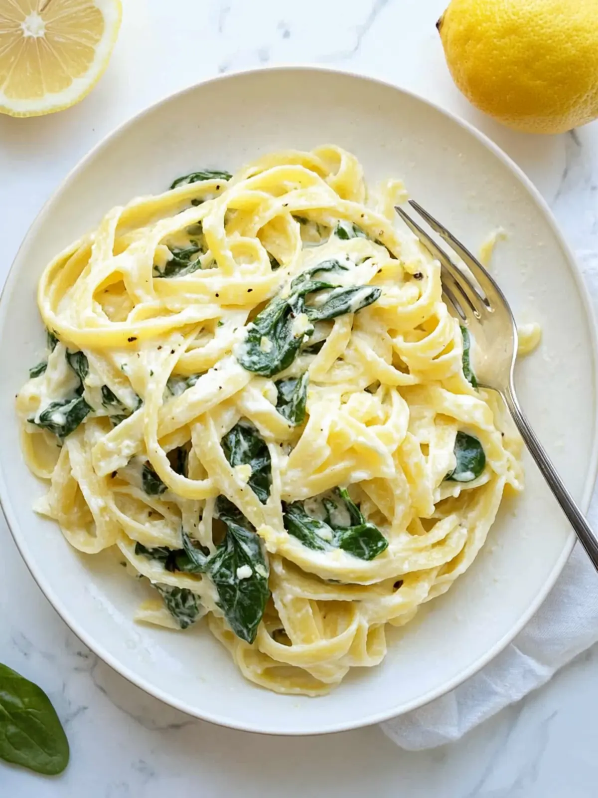 Zesty Easy Lemon Ricotta Pasta with Spinach Delight 2 EASY LEMON RICOTTA PASTA & SPINACH