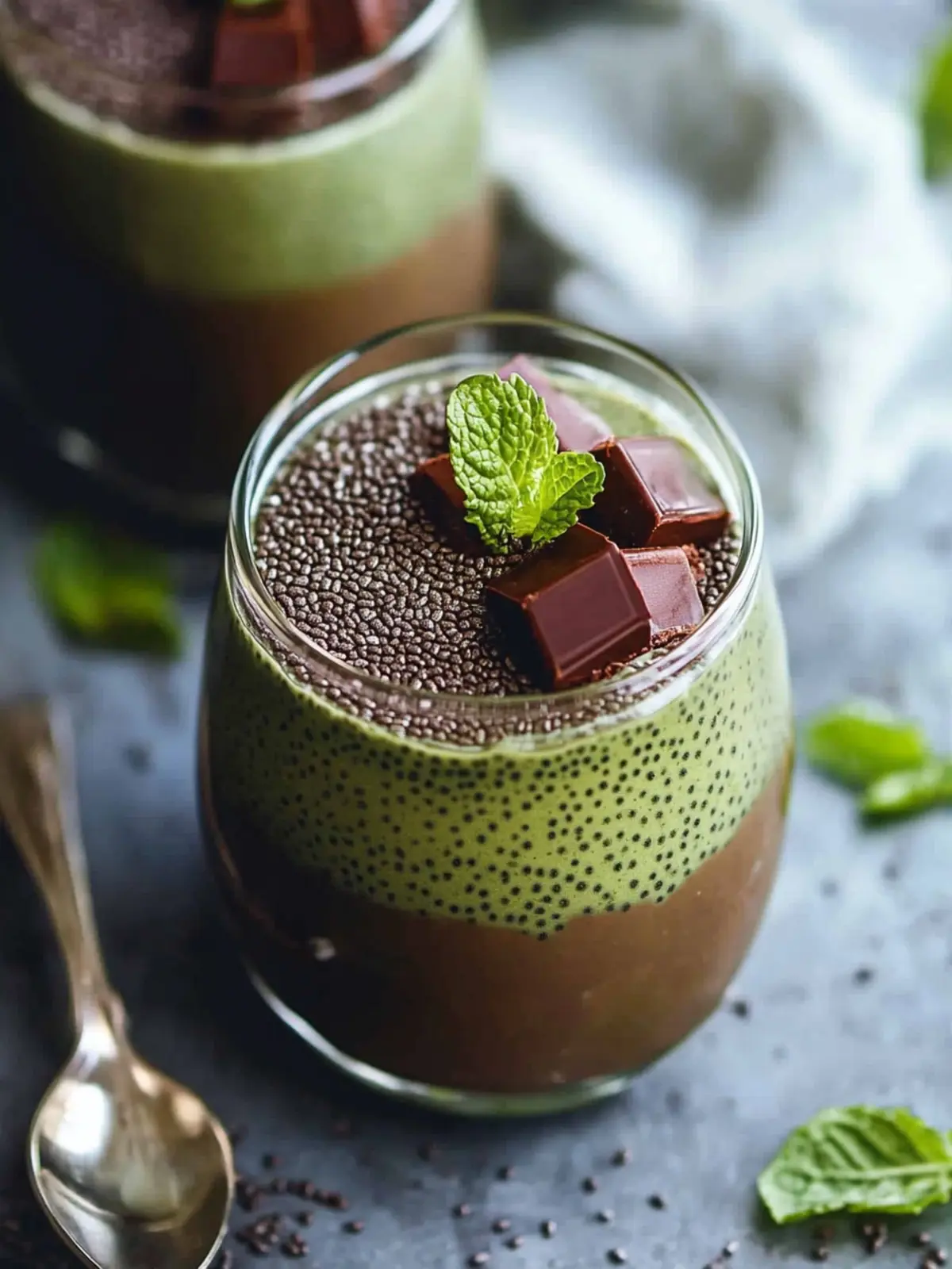 Delicious Matcha Mint Chocolate Chia Pudding to Indulge Your Cravings 2 Matcha Mint Chocolate Chia Pudding