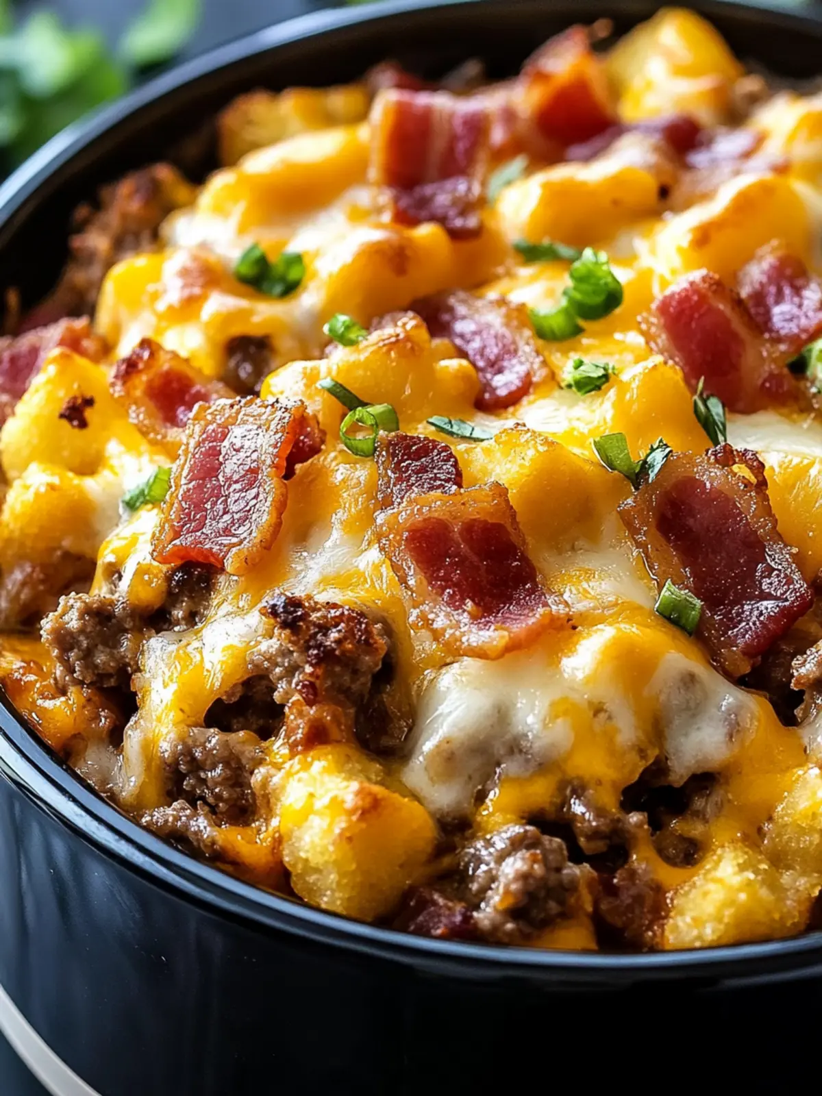 Slow Cooker Turkey Bacon Cheeseburger Casserole Delight 3 Slow Cooker Turkey Bacon Cheeseburger Casserole