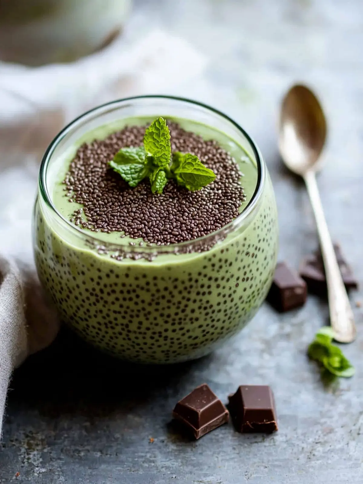 Delicious Matcha Mint Chocolate Chia Pudding to Indulge Your Cravings 3 Matcha Mint Chocolate Chia Pudding