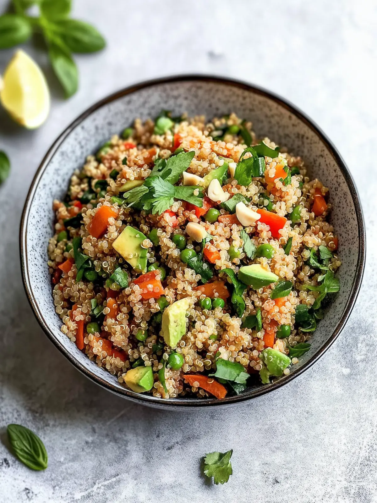 Vegan Thai Quinoa Salad with Zesty Peanut Dressing Bliss 2 Vegan Thai Quinoa Salad