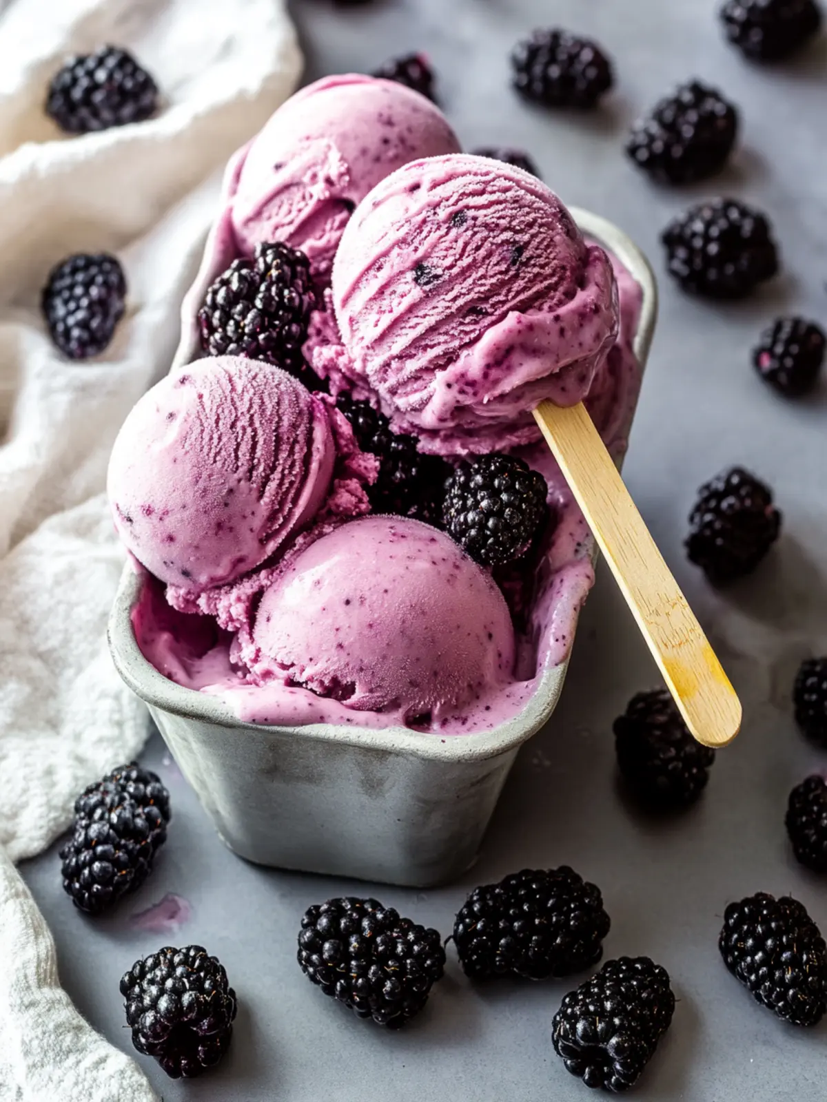 Delight in Homemade Fresh Blackberry Ice Cream Bliss 3 Homemade Fresh Blackberry Ice Cream