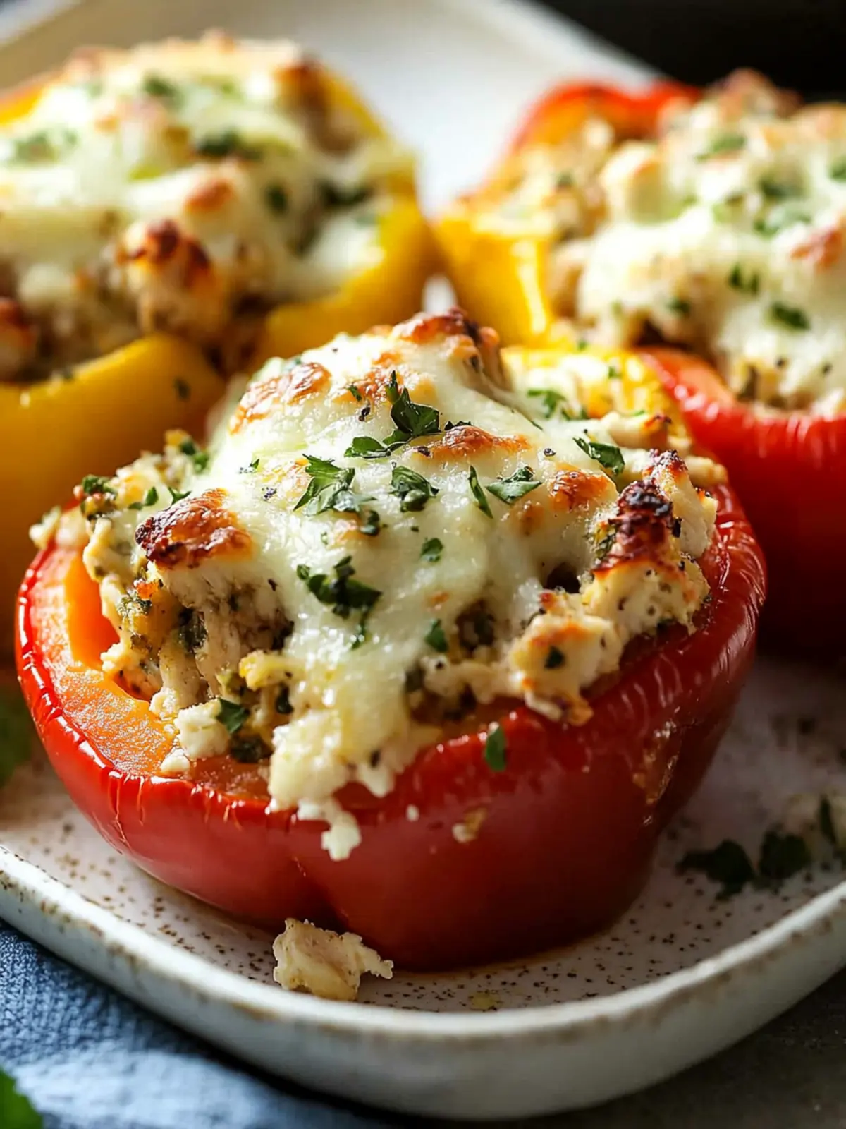 Delicious Baked Greek Stuffed Peppers with Chicken Recipe 4 Baked Greek Stuffed Peppers with Chicken