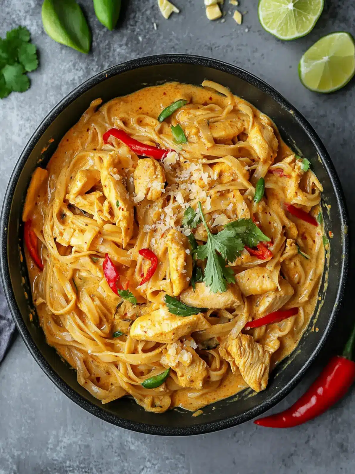 Thai Curry Noodles with Chicken in a Crazy Good Sauce 5 Thai Curry Noodles with Chicken (Crazy Good Sauce!)