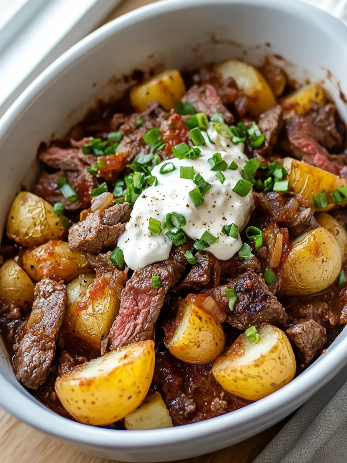 Crockpot Loaded Steak and Potato Bake for Cozy Nights 2 Crockpot Loaded Steak and Potato Bake