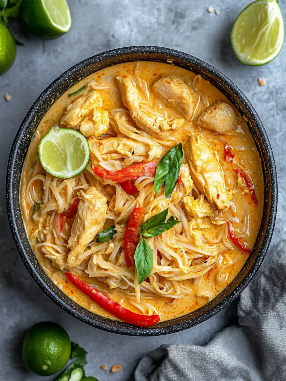 Thai Curry Noodles with Chicken in a Crazy Good Sauce 3 Thai Curry Noodles with Chicken (Crazy Good Sauce!)