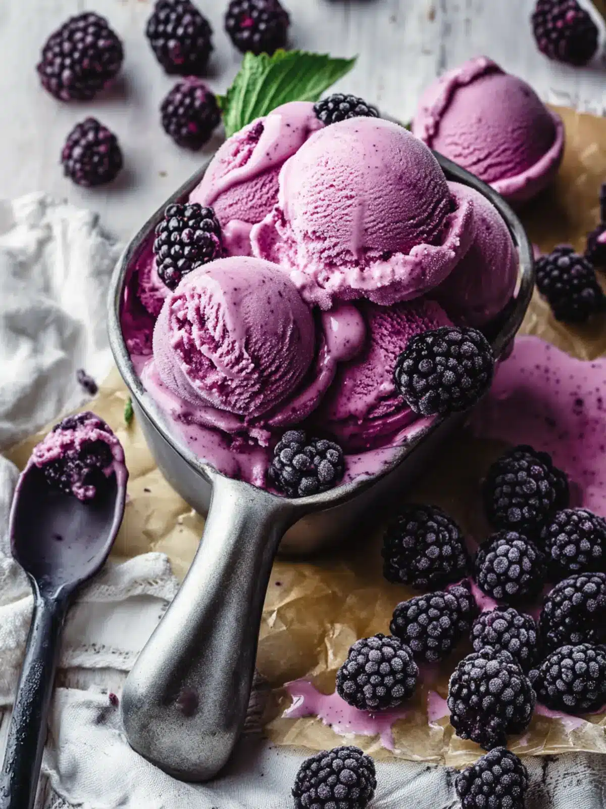 Delight in Homemade Fresh Blackberry Ice Cream Bliss 5 Homemade Fresh Blackberry Ice Cream