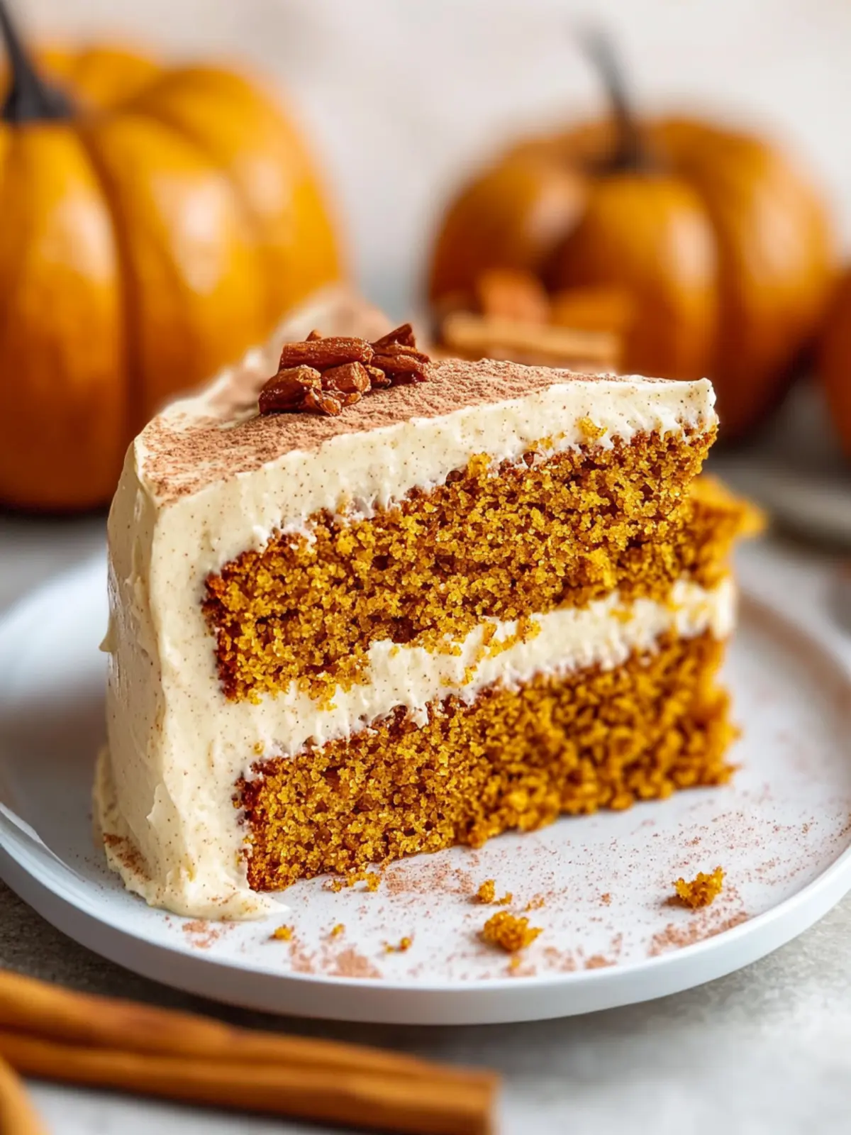 Delicious Pumpkin Cake with Cinnamon Cream Cheese Frosting 2 Pumpkin Cake with Cinnamon Cream Cheese Frosting