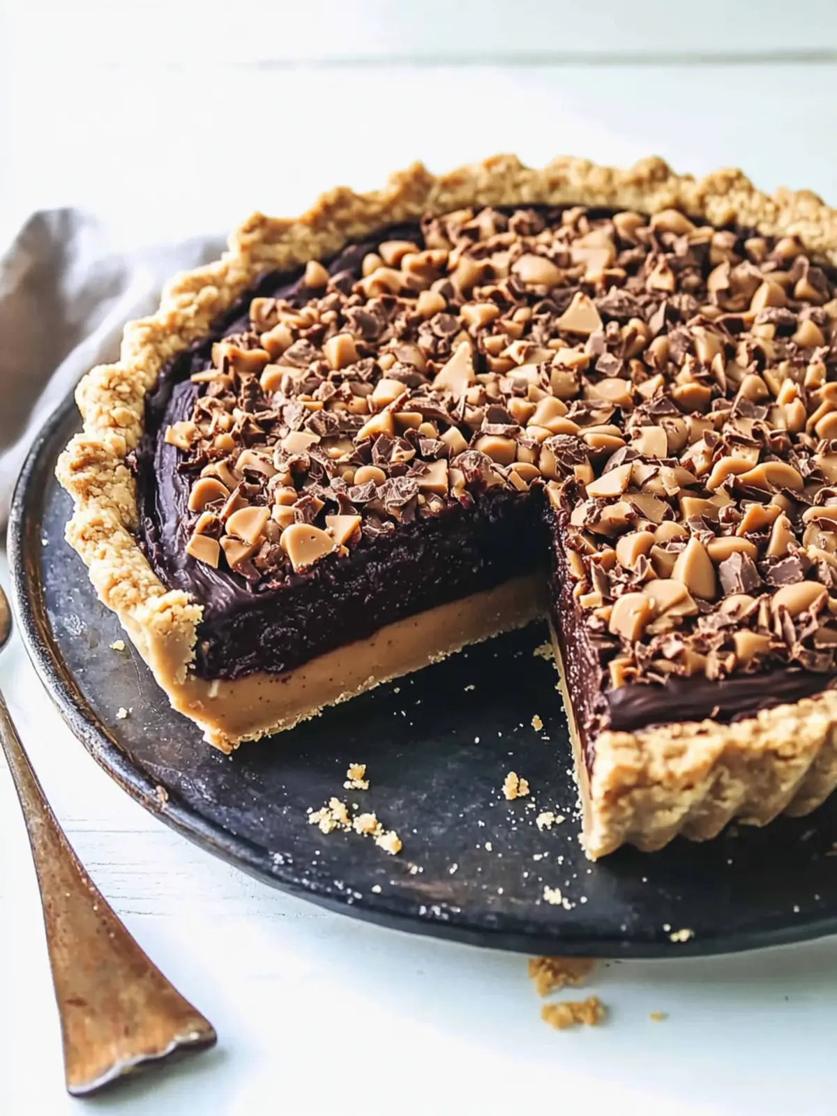 Decadent Peanut Butter Chocolate Crunch Pie You’ll Adore 3 Peanut Butter Chocolate Crunch Pie