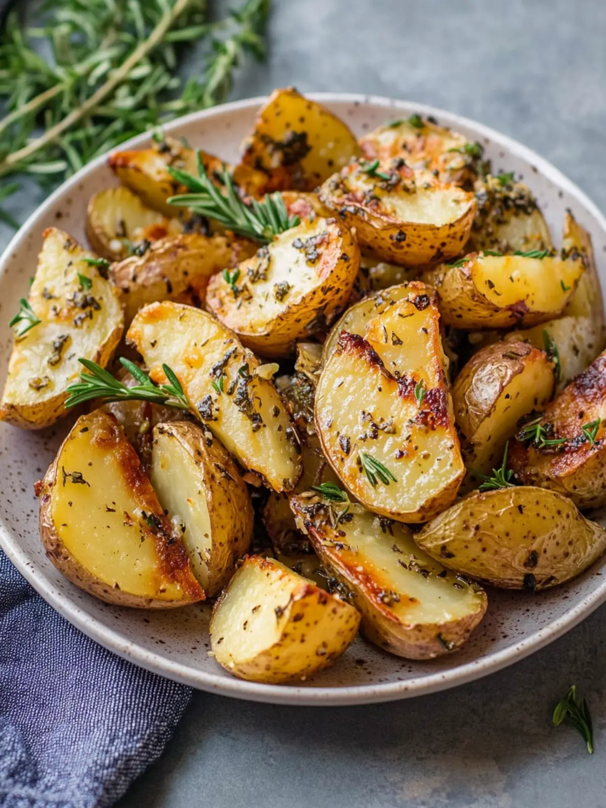 Roasted Herb Mustard Potatoes: A Healthy Side Dish Delight 2 Roasted Herb Mustard Potatoes (Whole30, Paleo, GF, Healthy Side Dish)