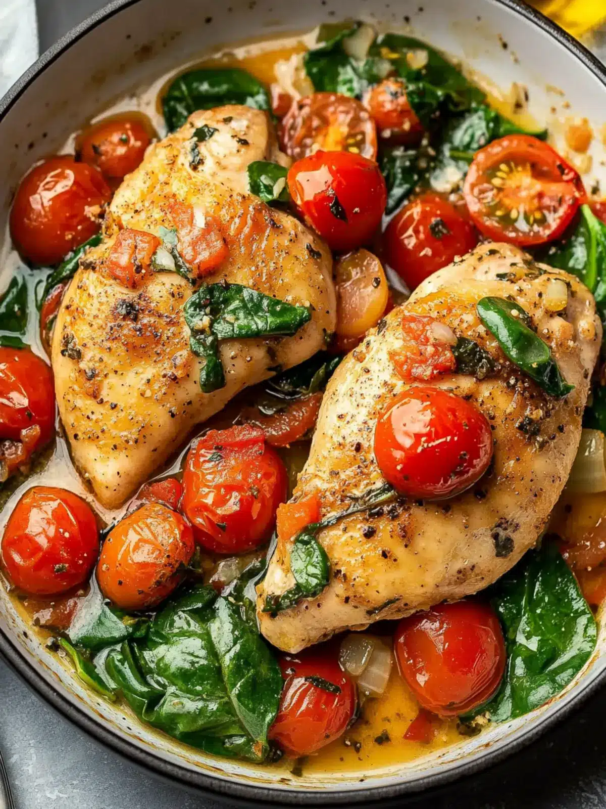 Savor This Tomato Spinach White Wine Chicken in Minutes 5 Tomato Spinach White Wine Chicken