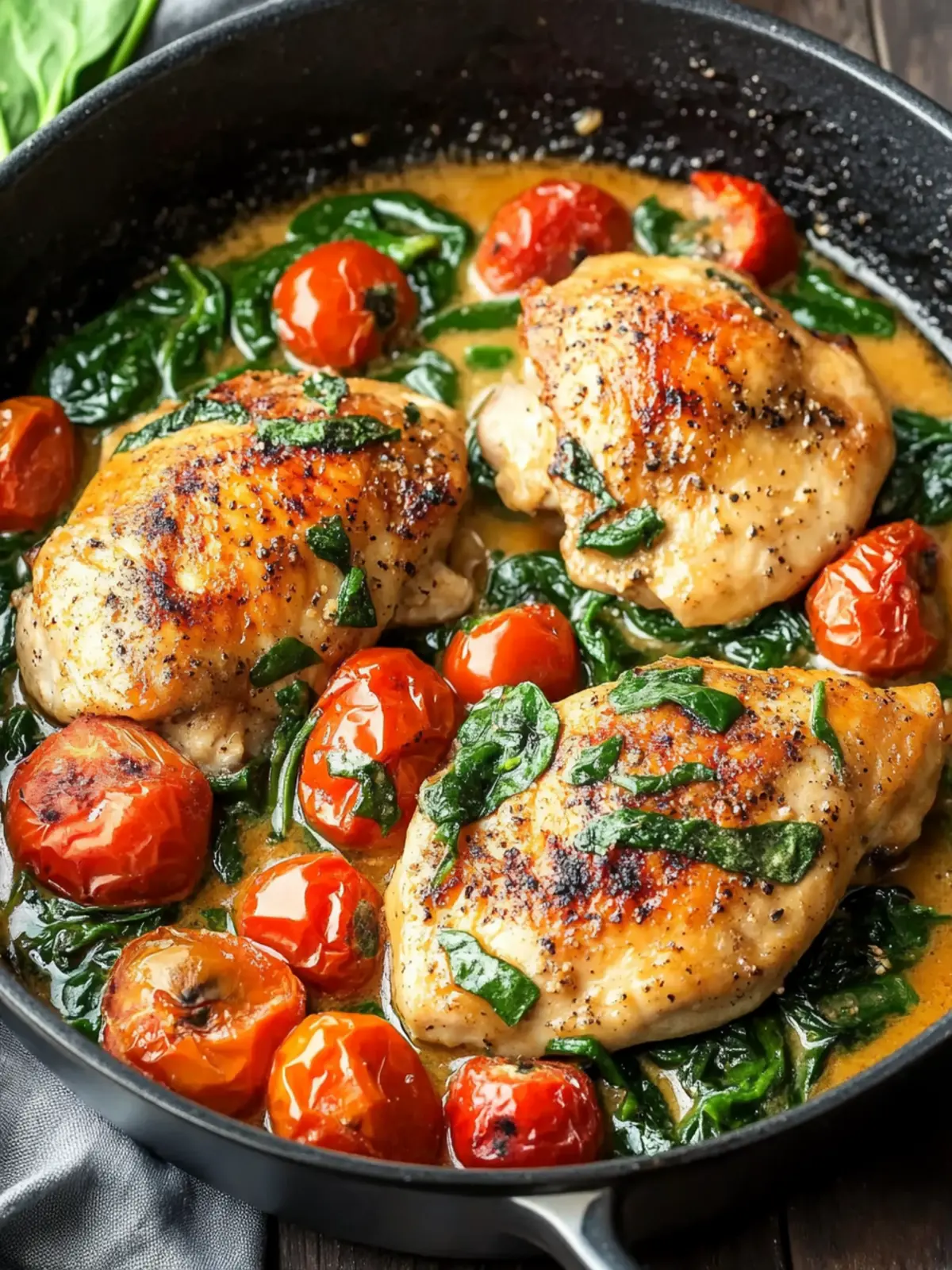 Savor This Tomato Spinach White Wine Chicken in Minutes 4 Tomato Spinach White Wine Chicken