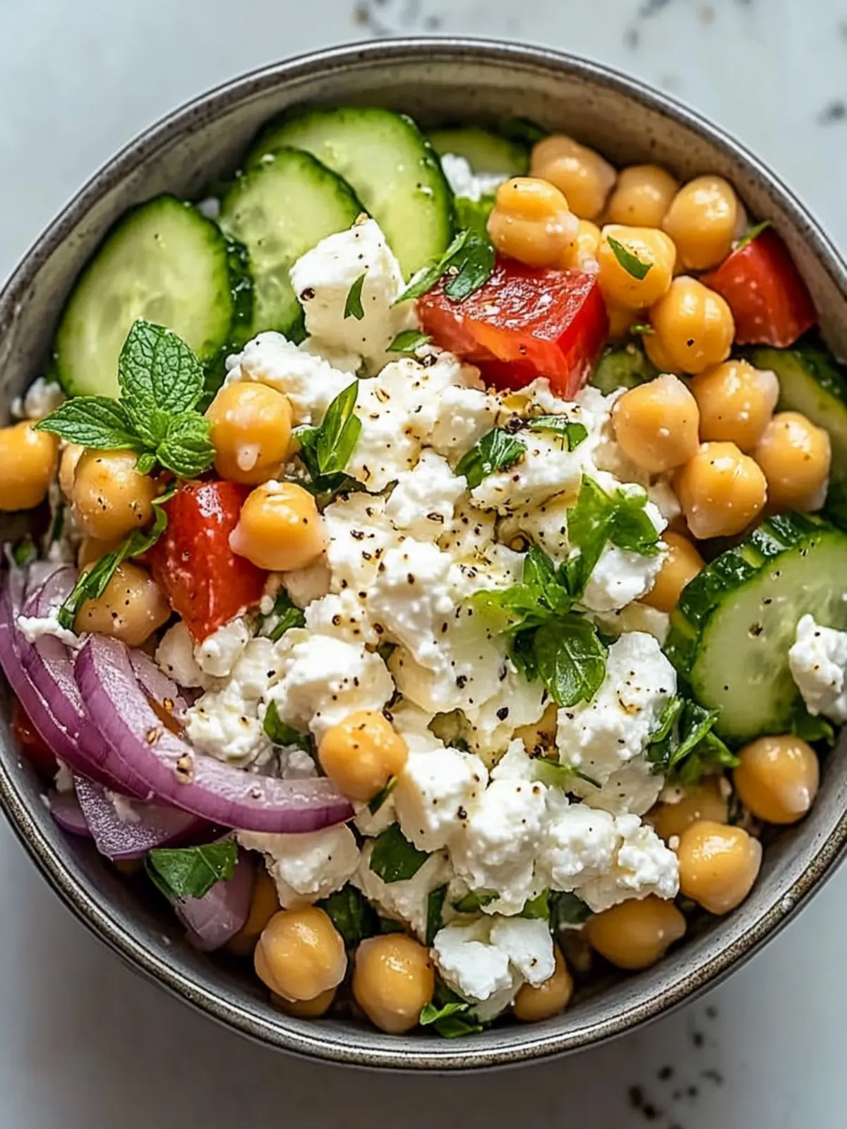 Cottage Cheese and Chickpea Salad Refresh for Your Taste Buds 3 Cottage Cheese and Chickpea Salad