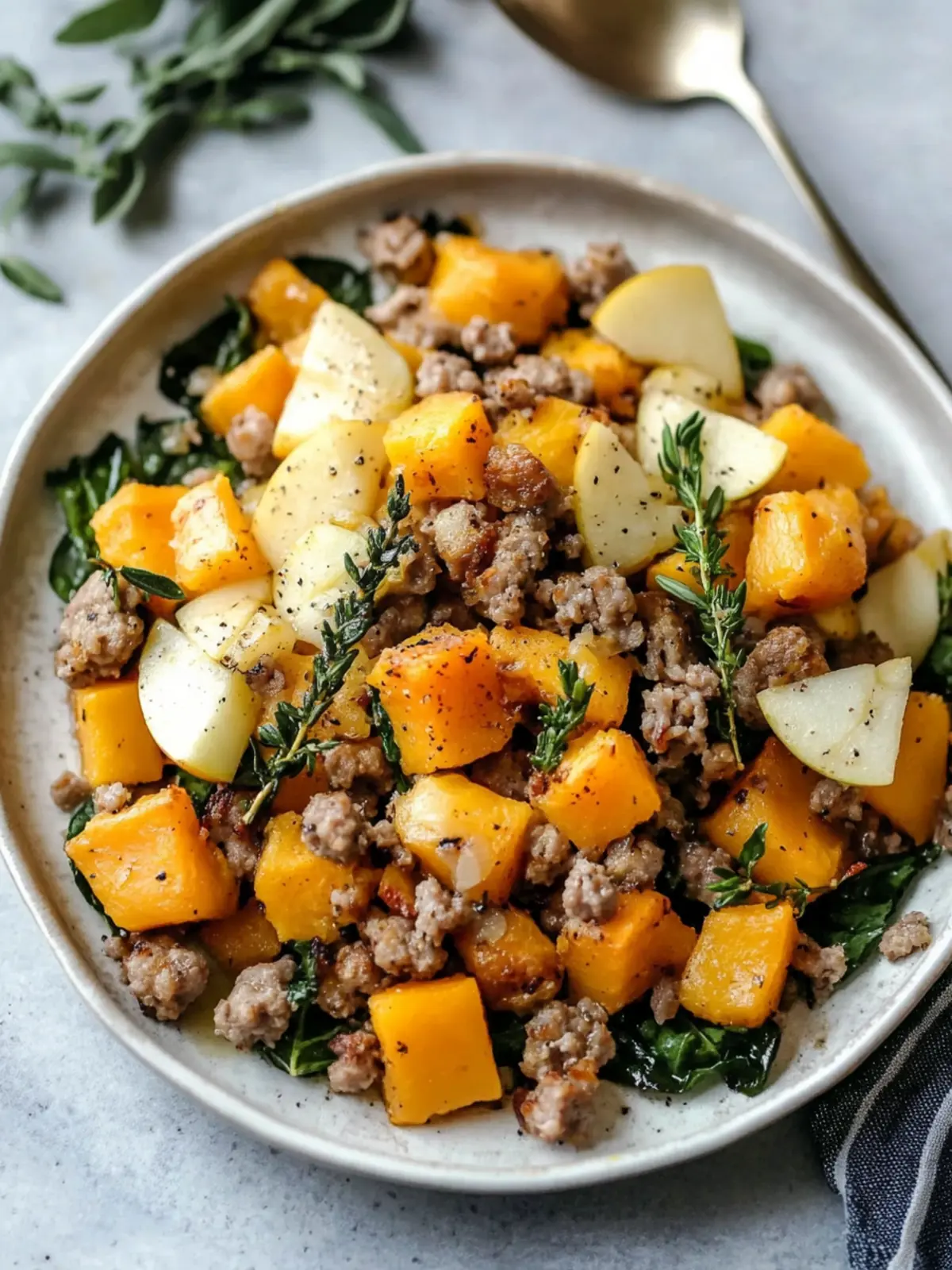 Savory Butternut Squash and Apple Hash with Sausage Delight 5 Butternut Squash and Apple Hash with Sausage