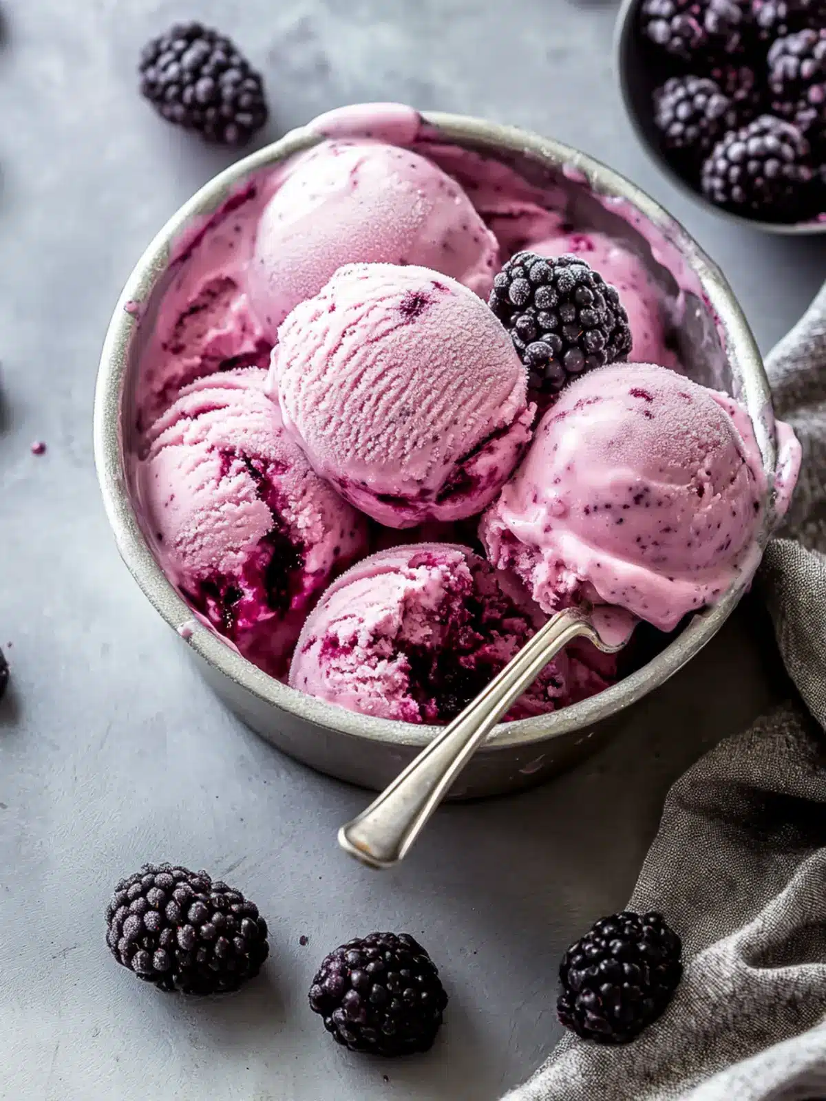 Delight in Homemade Fresh Blackberry Ice Cream Bliss 4 Homemade Fresh Blackberry Ice Cream