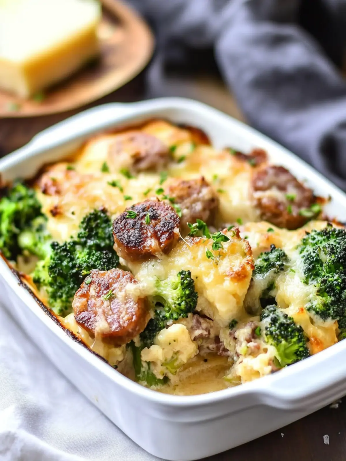Keto Broccoli and Cauliflower Au Gratin With Sausage Delight 3 Keto Broccoli and Cauliflower Au Gratin With Sausage