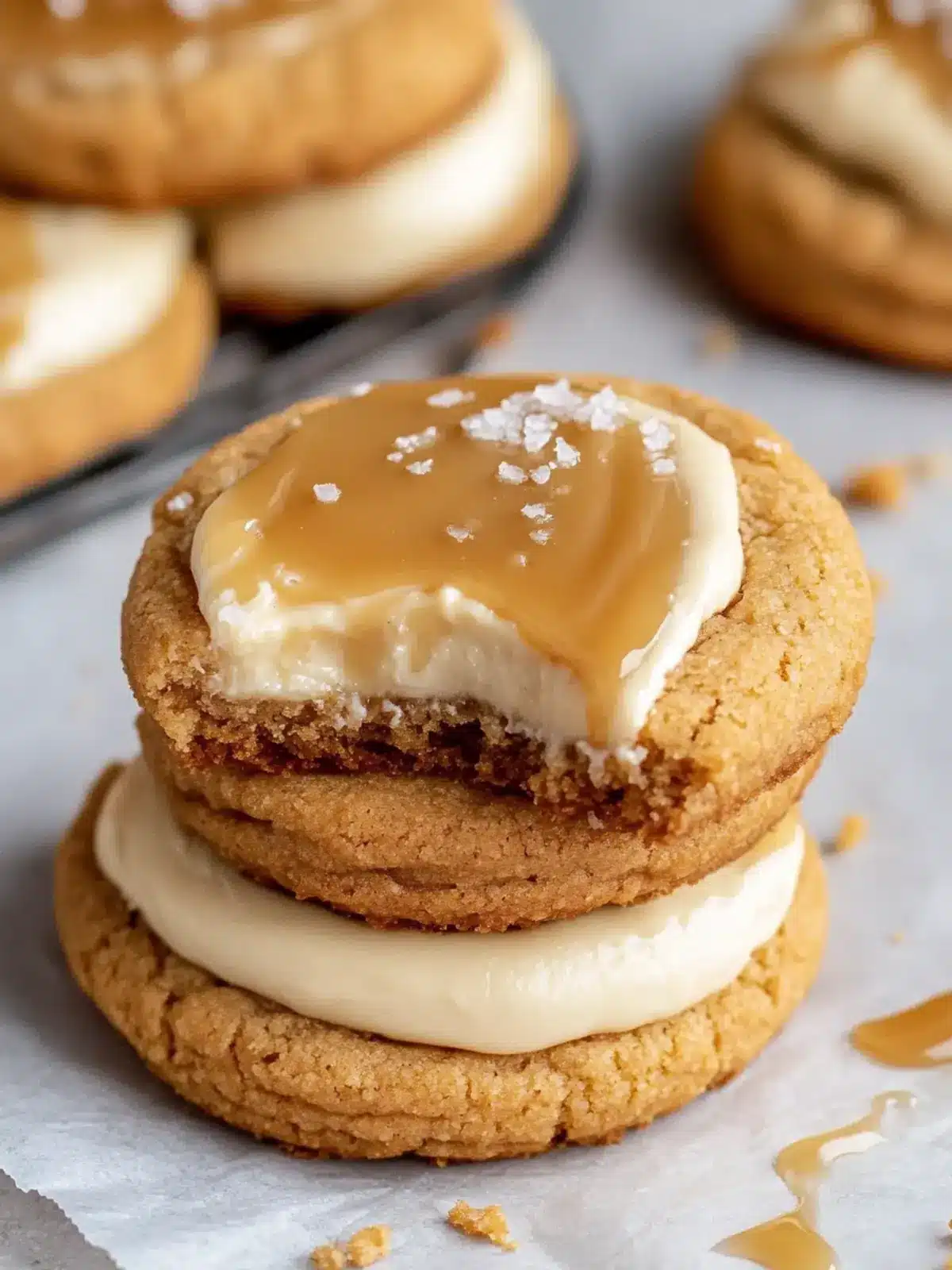 Irresistible Copycat Crumbl Salted Caramel Cheesecake Cookies 2 Copycat Crumbl Salted Caramel Cheesecake Cookies