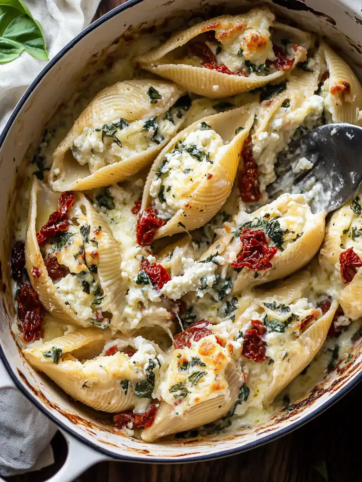 Creamy Sun-Dried Tomato and Ricotta Stuffed Shells Delight 4 Creamy Sun-Dried Tomato and Ricotta Stuffed Shells