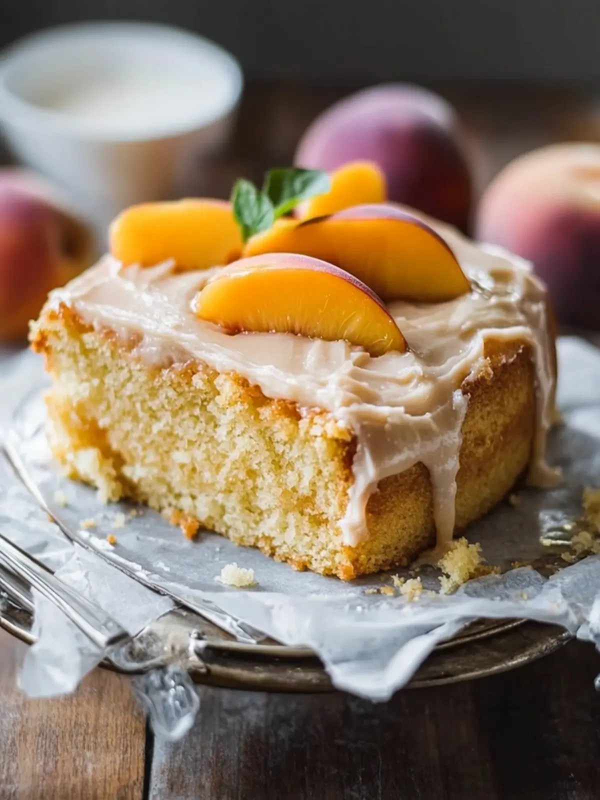 Irresistible Brown Sugar Peach Cake for Your Sweet Cravings 2 Brown Sugar Peach Cake