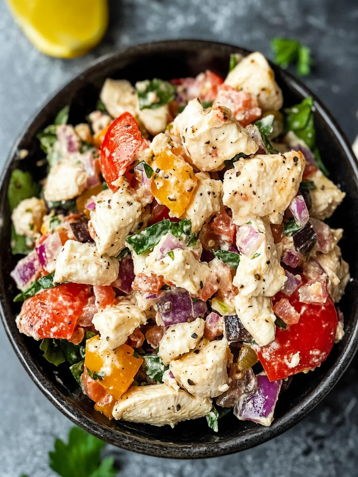 Italian Grinder Chicken Salad: A Flavor-Packed Delight! 2 Italian Grinder Chicken Salad
