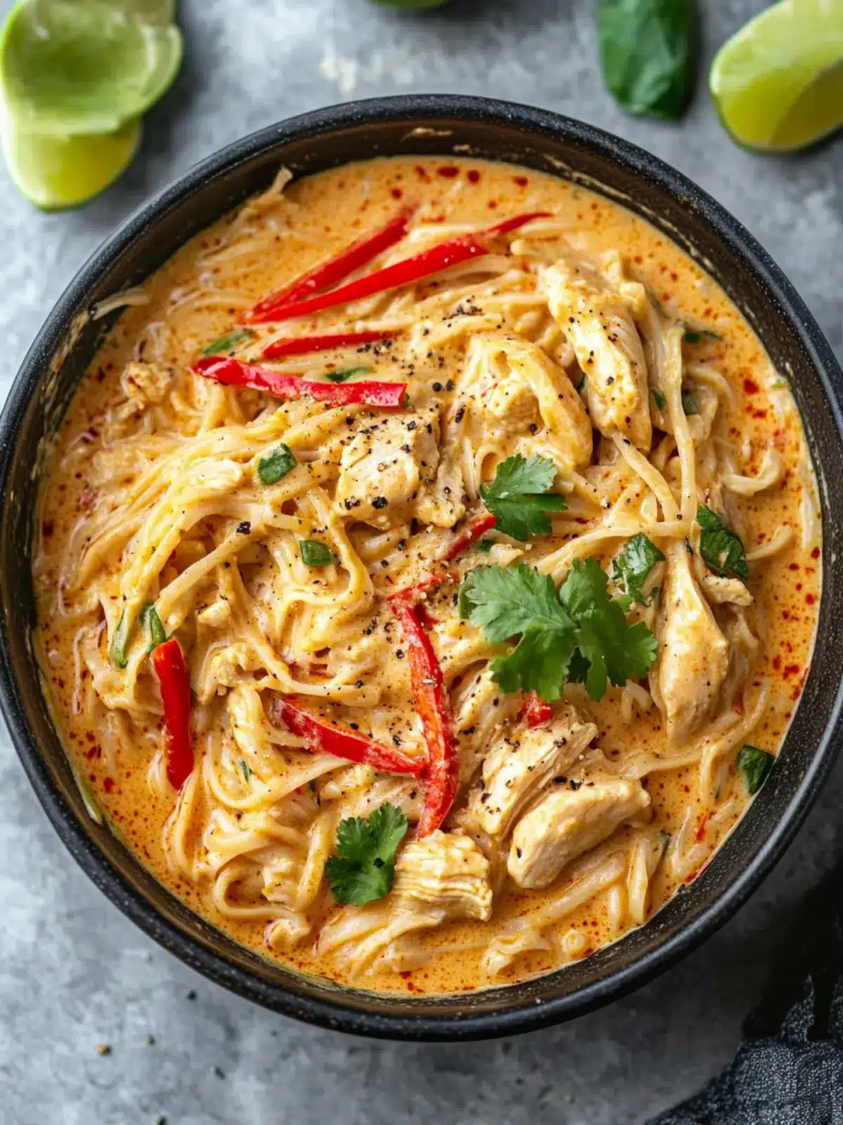 Thai Curry Noodles with Chicken in a Crazy Good Sauce 4 Thai Curry Noodles with Chicken (Crazy Good Sauce!)