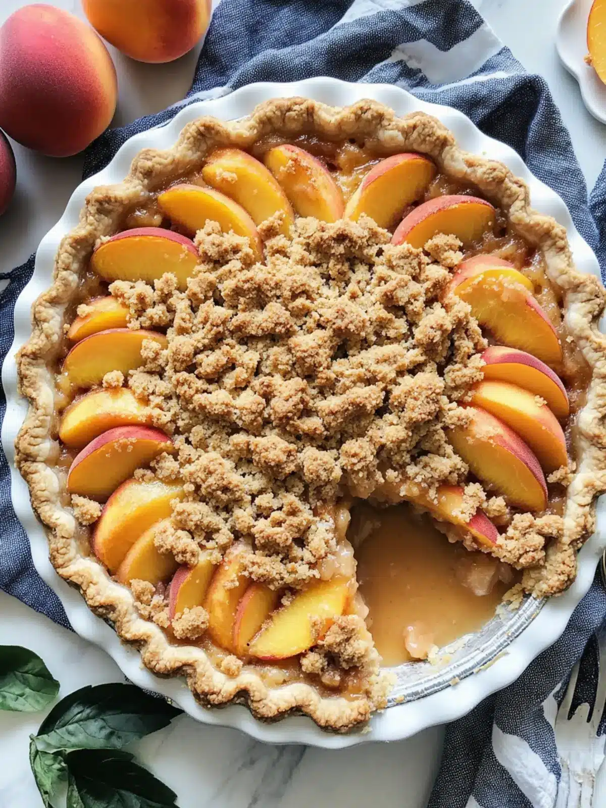 Irresistibly Easy Peach Crumble Pie With Streusel Delight 2 Easy Peach Crumble Pie With Streusel
