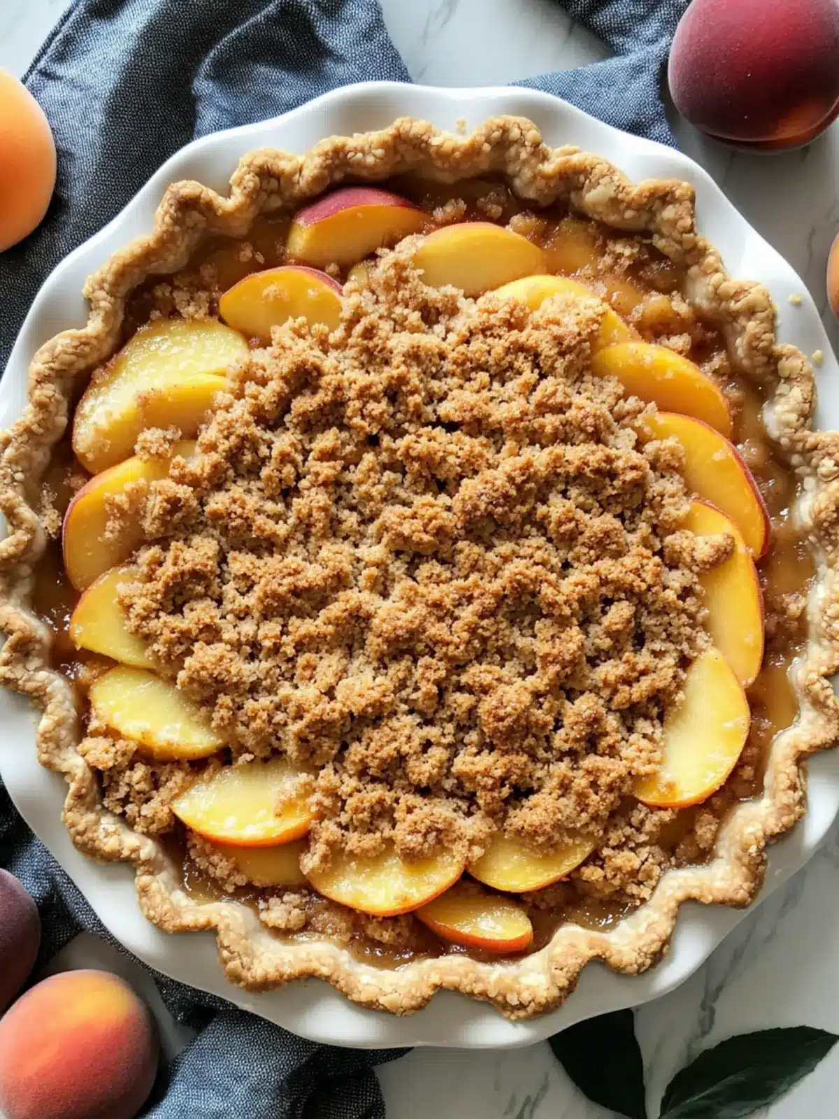 Irresistibly Easy Peach Crumble Pie With Streusel Delight 3 Easy Peach Crumble Pie With Streusel